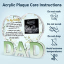 Custom Photo Baby Bump - Baby Shower Gift, Gift For New Dad, Dad-To-Be - Personalized Love-Dad-Shaped Acrylic Plaque