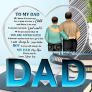 My Dad My Hero - Birthday, Loving Gift For Father - Personalized Love-Dad-Shaped Acrylic Plaque