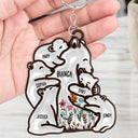 Floral Mama Bear - Birthday, Loving Gift For Mom, Mother, Grandmother, Grandma - Personalized Cutout Acrylic Keychain