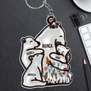 Floral Mama Bear - Birthday, Loving Gift For Mom, Mother, Grandmother, Grandma - Personalized Cutout Acrylic Keychain