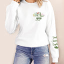 Floral Mama Title - Birthday, Loving Gift For Mom, Mother, Grandma, Grandmother - Personalized Unisex Sweatshirt With Design On Sleeve