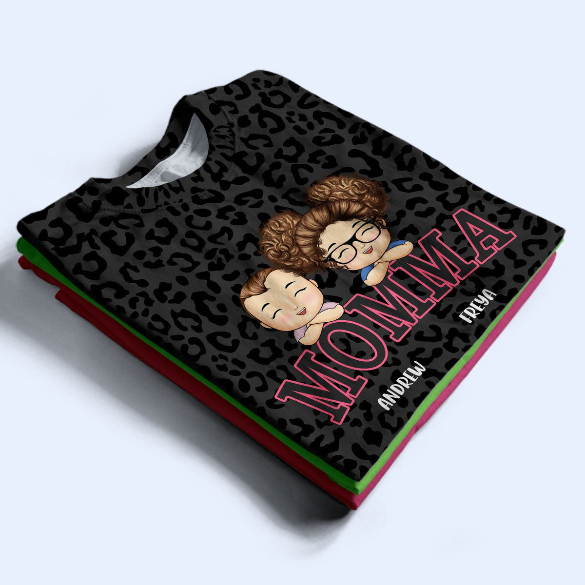 Leopard Mama Title - Birthday, Loving Gift For Mom, Mother, Grandma, Grandmother - Personalized Full Print T Shirt