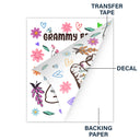 Mama Bear Floral Style - Birthday, Loving Gift For Mom, Mother, Grandma, Grandmother - Personalized Decor Decal