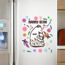 Mama Bear Floral Style - Birthday, Loving Gift For Mom, Mother, Grandma, Grandmother - Personalized Decor Decal