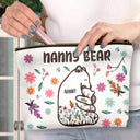 Maman Ourse Style Floral - Cadeau d'anniversaire, d'amour pour maman, mère, grand-mère, grand-mère - Trousse de maquillage personnalisée
