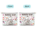 Maman Ourse Style Floral - Cadeau d'anniversaire, d'amour pour maman, mère, grand-mère, grand-mère - Trousse de maquillage personnalisée