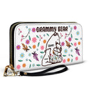 Mama Bear Floral Style - Birthday, Loving Gift For Mom, Mother, Grandma, Grandmother - Personalized Leather Long Wallet