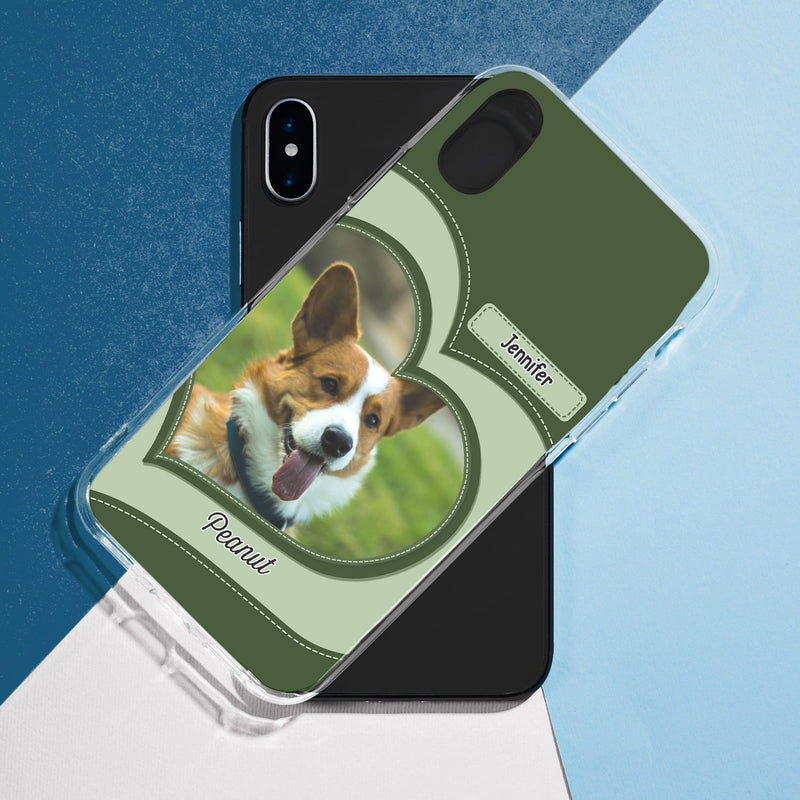 Custom Photo Heart Dog Cat - Gift For Pet Lovers - Personalized Clear Phone Case