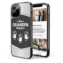 This Grandpa Daddy Belongs To - Gift For Dad, Father, Grandfather - Metal Effect Printed, Personalized Clear Phone Case