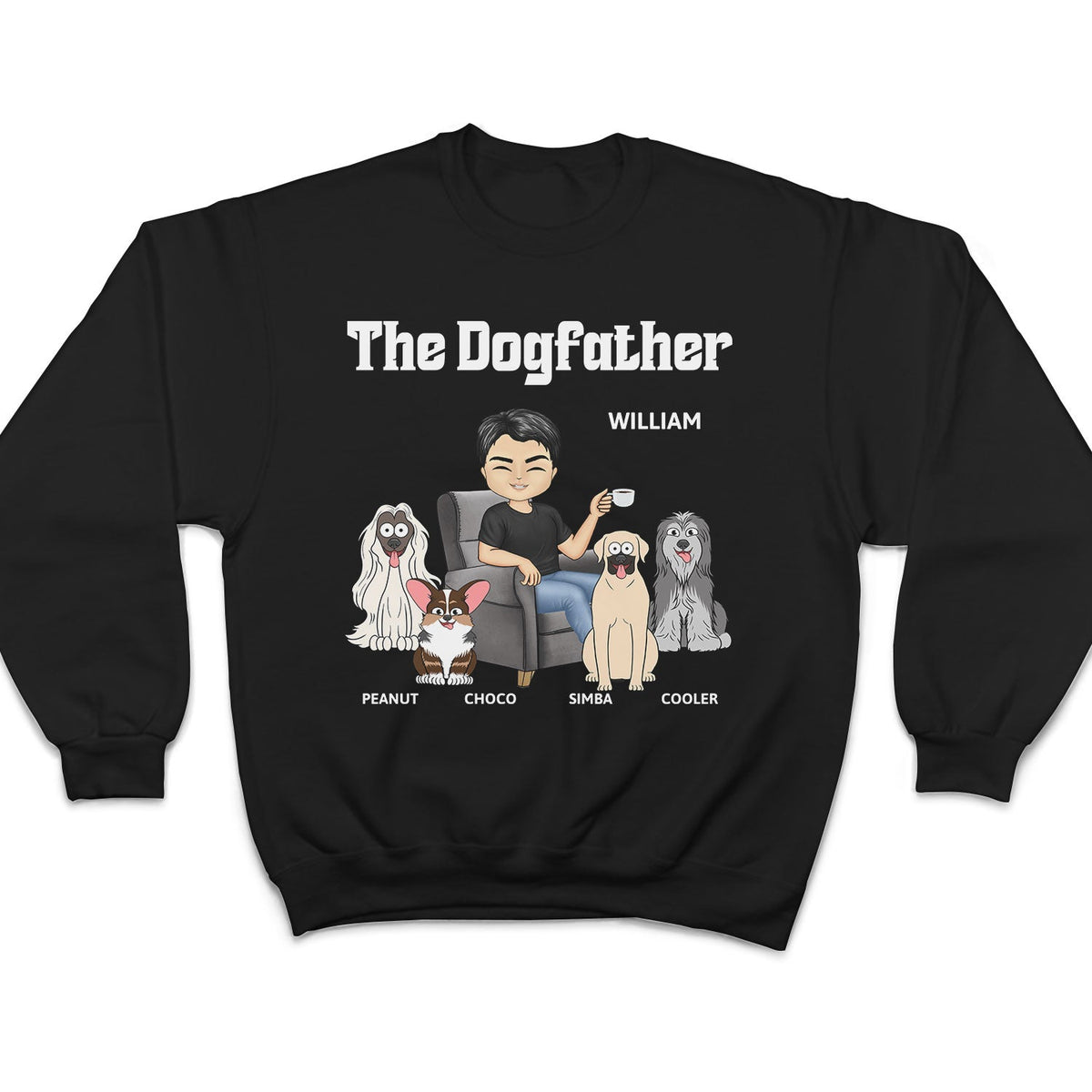 The Dog Father - Gift For Dog Dad, Dog Lovers, Men - Personalized T Shirt