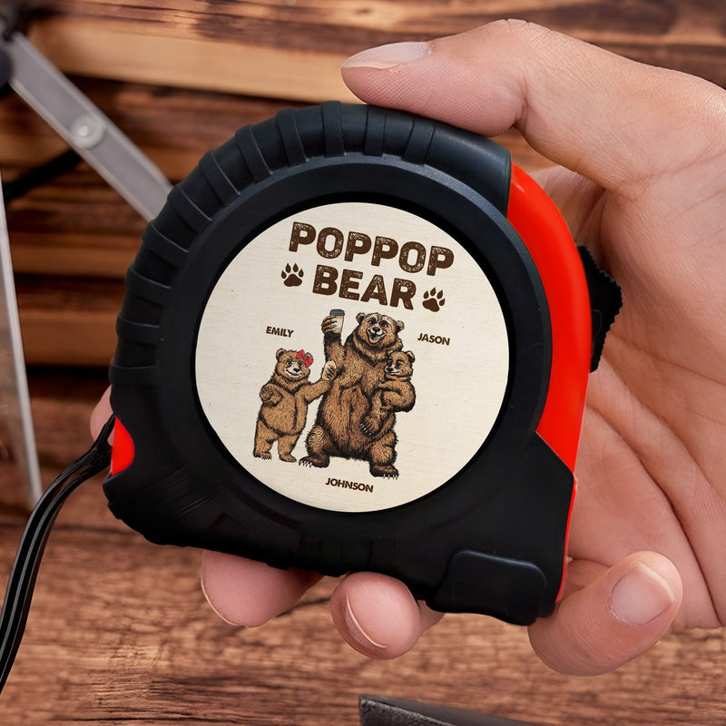 Papa Bear - Gift For Dad, Father, Grandfather, Grandpa - Personalized Tape Measure