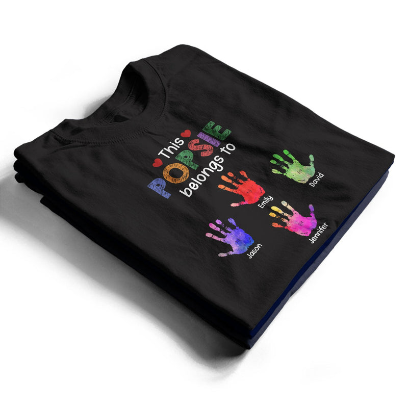 Ce grand-père appartient à papa - Cadeau pour papa, père, grand-père - T-shirt personnalisé