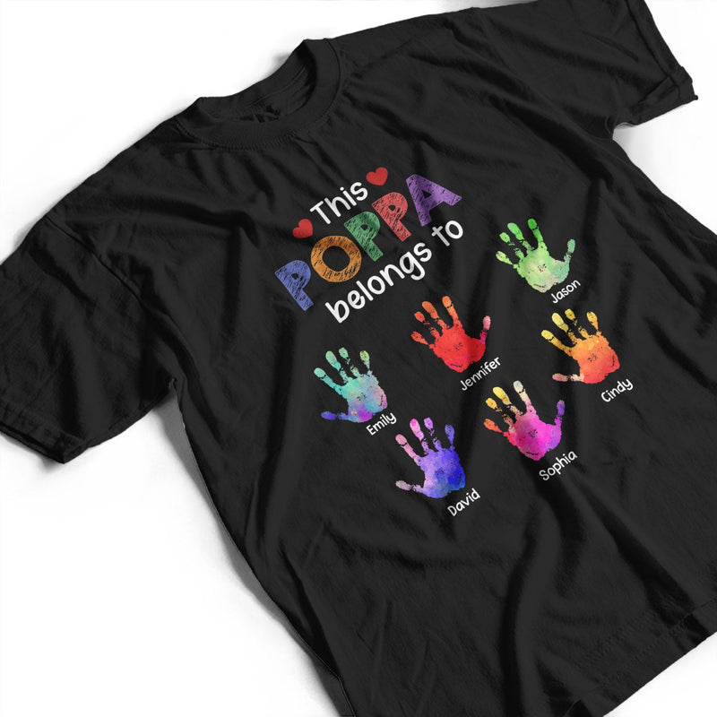 Ce grand-père appartient à papa - Cadeau pour papa, père, grand-père - T-shirt personnalisé