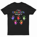 Ce grand-père appartient à papa - Cadeau pour papa, père, grand-père - T-shirt personnalisé