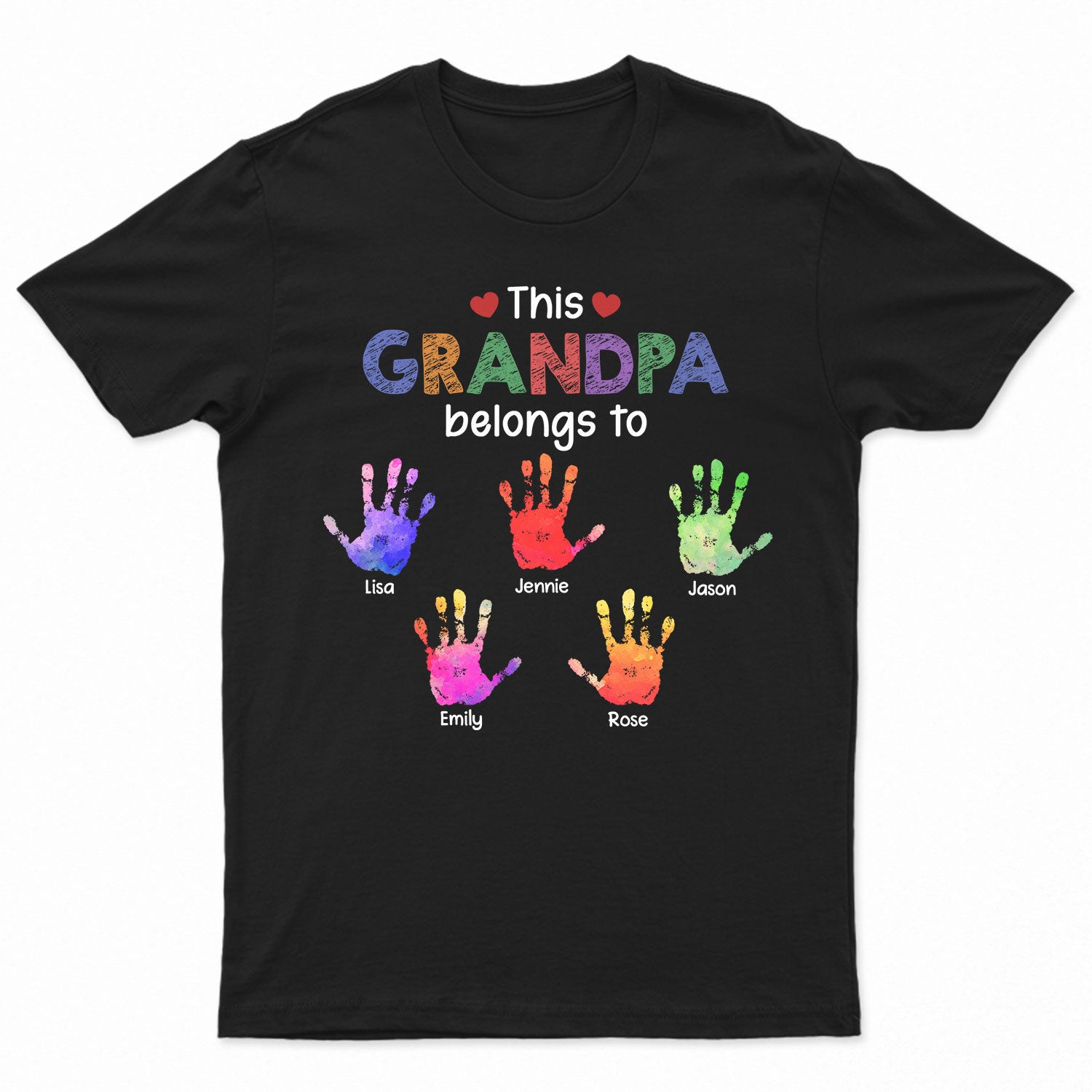 This Grandpa Daddy Belongs To - Gift For Dad, Father, Grandfather - Personalized T Shirt