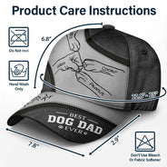 Paws And Human Hand Fist Bump Best Dog Dad Ever - Personalized Classic Cap