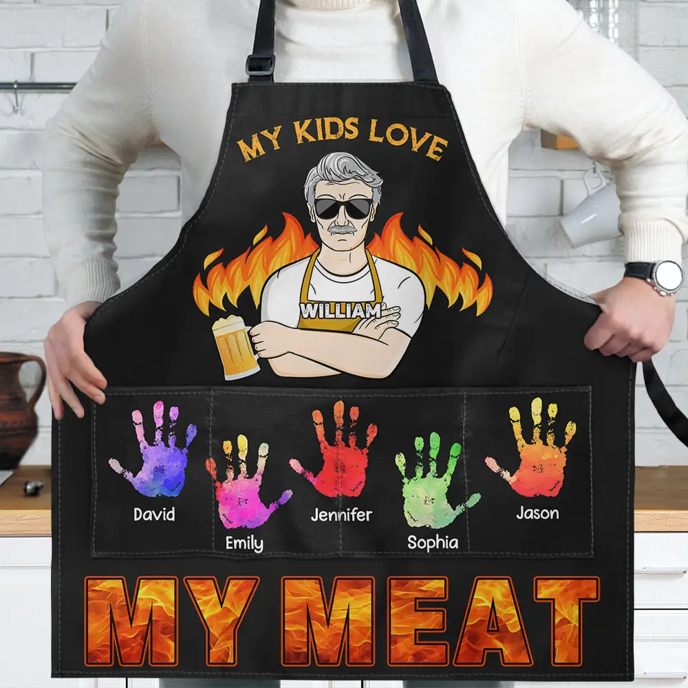 Mes enfants adorent ma viande - Tablier personnalisé