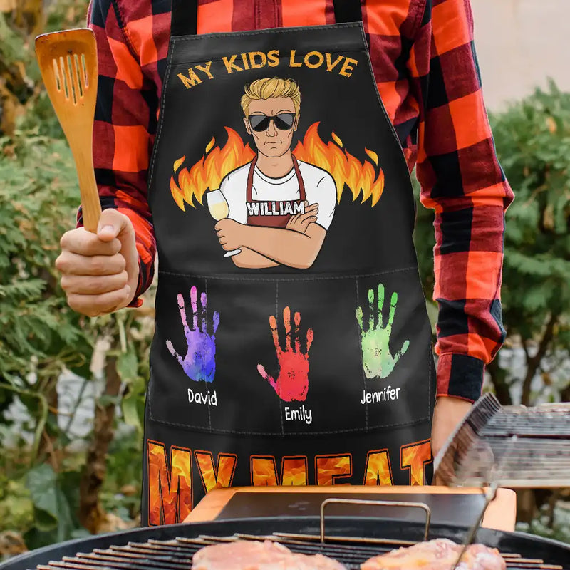 Mes enfants adorent ma viande - Tablier personnalisé