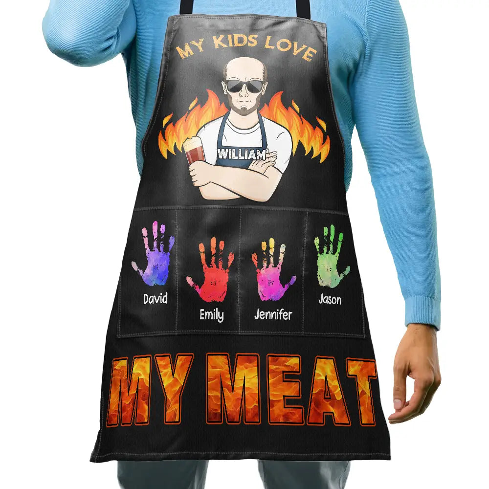 Mes enfants adorent ma viande - Tablier personnalisé