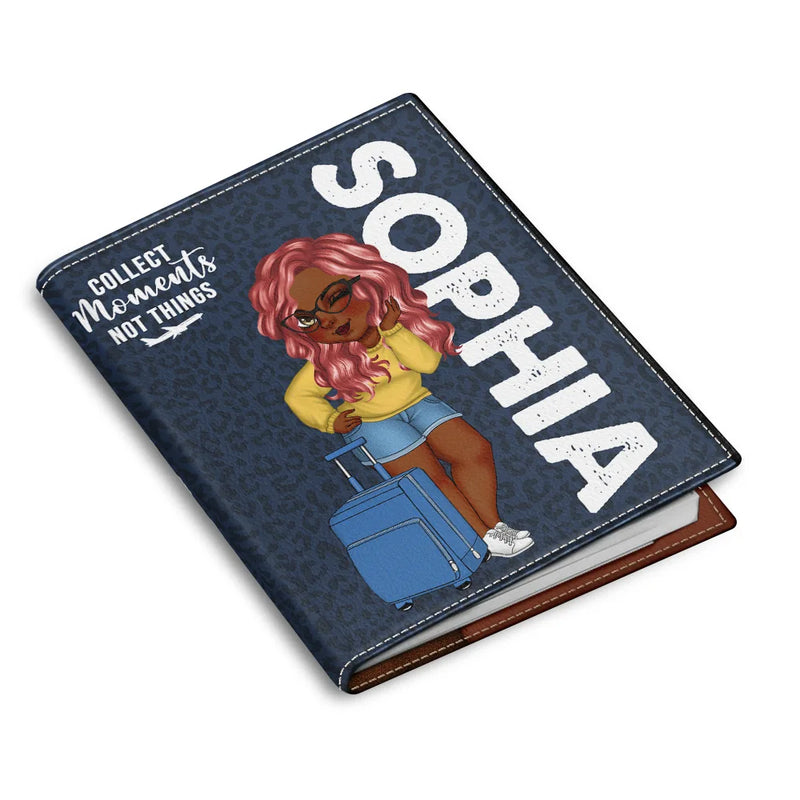 Travel Is My Therapy Leopard Pattern - Personalized Passport Cover, Passport Holder