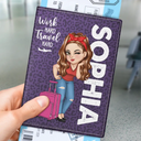 Travel Is My Therapy Leopard Pattern - Personalized Passport Cover, Passport Holder