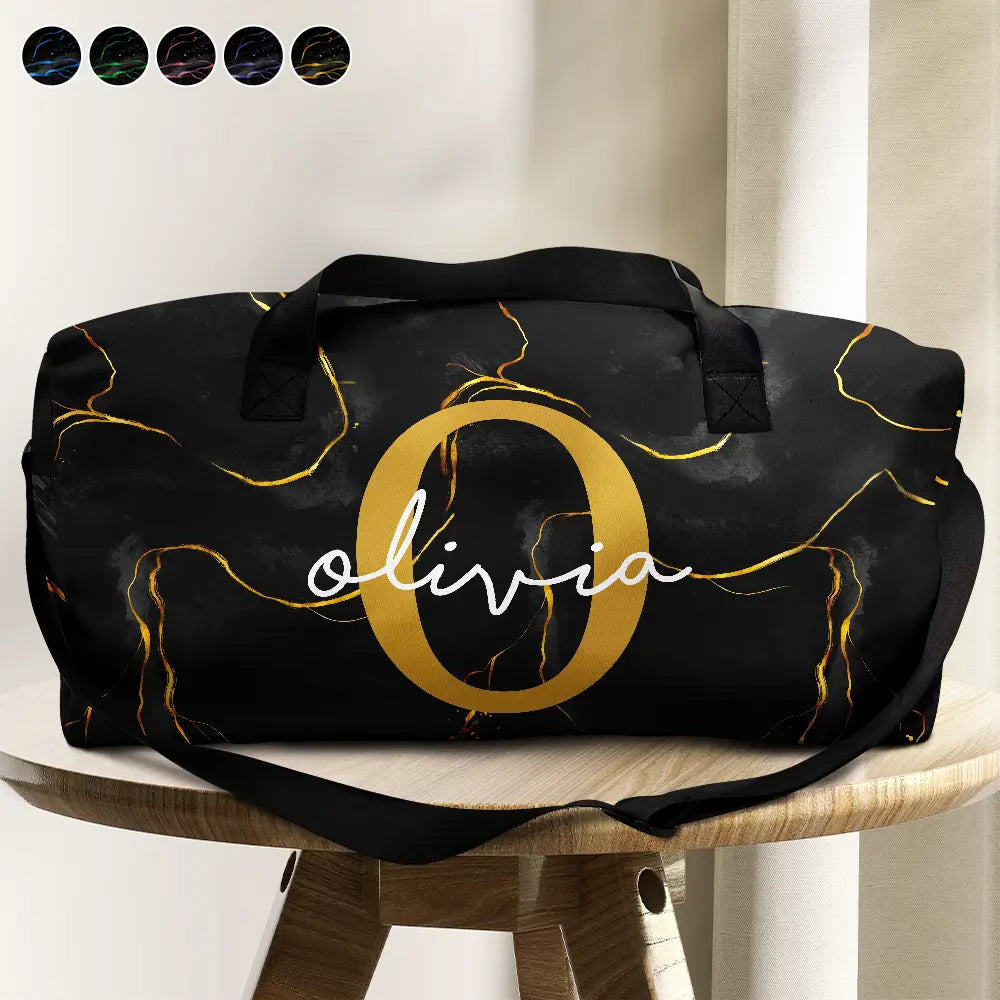Letter Monogram Aesthetic Style Personalized Duffle Bag Wander Prints