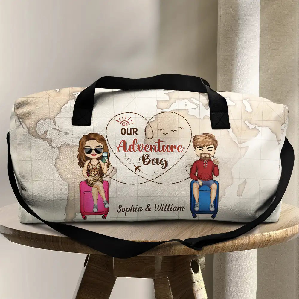 Our Adventure Bag Travel Couples - Personalized Duffle Bag