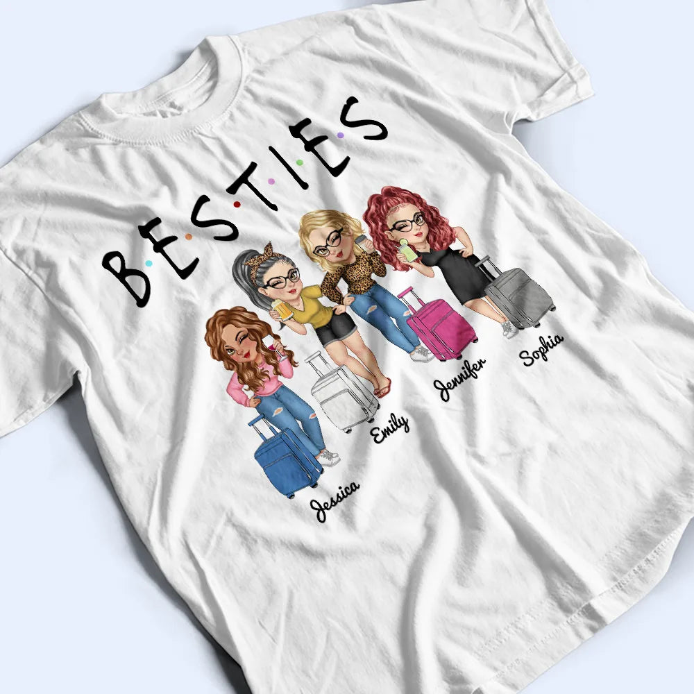 Sistas Besties Travel Together - Personalized T Shirt