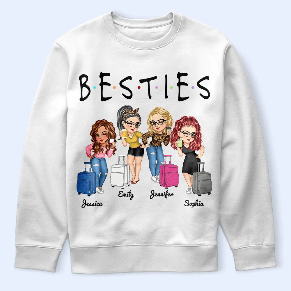 Sistas Besties Travel Together - T-shirt personnalisé
