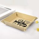 Monogram Name - Personalized Leather Valet Tray