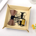 Monogram Name - Personalized Leather Valet Tray