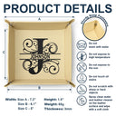 Monogram Name - Personalized Leather Valet Tray