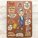 Life Is A Journey Travel Lovers - Personalized Leather Journal
