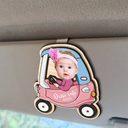 Custom Photo Drive Safe Daddy - Personalized Custom Shaped Car Visor Clip