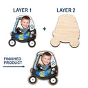 Custom Photo Drive Safe Daddy - Personalized Custom Shaped Car Visor Clip