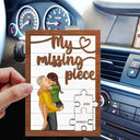 My Missing Piece Kissing Couple - Personalized Custom Shaped Car Visor Clip