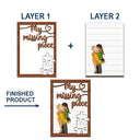 My Missing Piece Kissing Couple - Personalized Custom Shaped Car Visor Clip