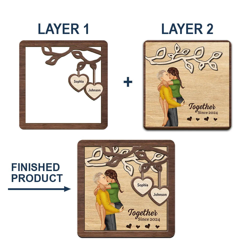 Couple Better Together - Personalized Custom Shaped Car Visor Clip