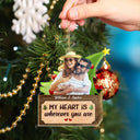 Custom Photo Christmas Couple From Our First Kiss Till Our Last Breath - Personalized Cutout Acrylic Ornament