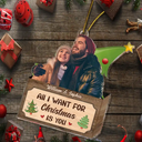 Custom Photo Christmas Couple From Our First Kiss Till Our Last Breath - Personalized Cutout Acrylic Ornament