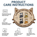 Spoiled Cats And Their Household Staff Live Here - Personalized Custom Shaped Doormat