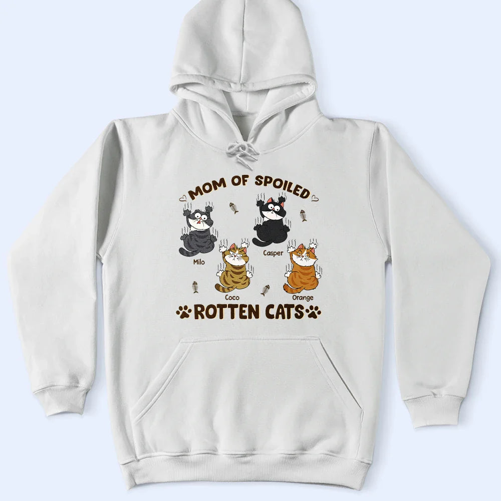 Mom Of Spoiled Rotten Cats - Personalized T Shirt