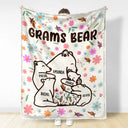 Couverture polaire personnalisée style floral Mama Bear, couverture Sherpa 