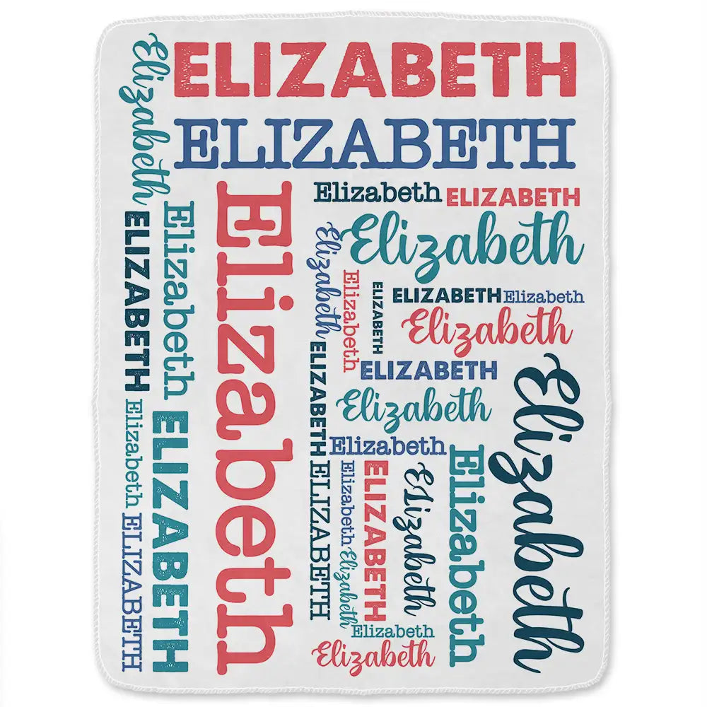 Prénoms de bébé et enfant : couverture polaire personnalisée, couverture sherpa 