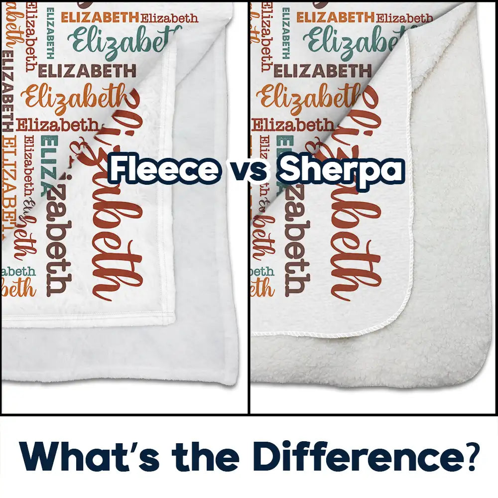Prénoms de bébé et enfant : couverture polaire personnalisée, couverture sherpa 