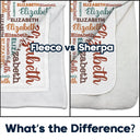 Prénoms de bébé et enfant : couverture polaire personnalisée, couverture sherpa 