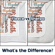 Kid Baby Names - Personalized Fleece Blanket, Sherpa Blanket