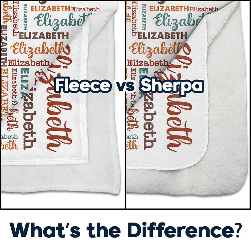 Prénoms de bébé et enfant : couverture polaire personnalisée, couverture sherpa 