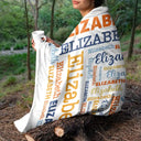 Prénoms de bébé et enfant : couverture polaire personnalisée, couverture sherpa 