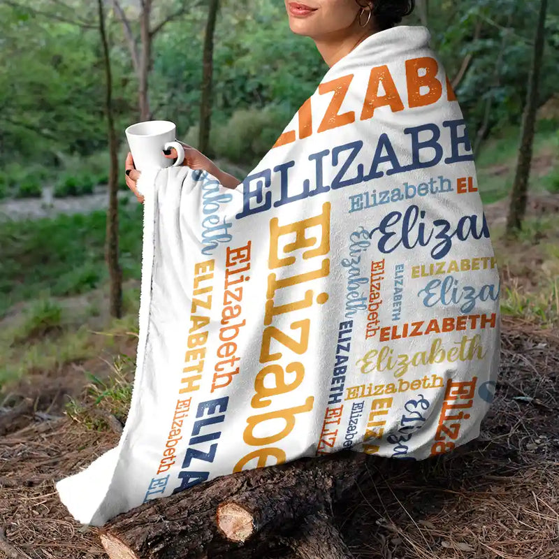 Prénoms de bébé et enfant : couverture polaire personnalisée, couverture sherpa 